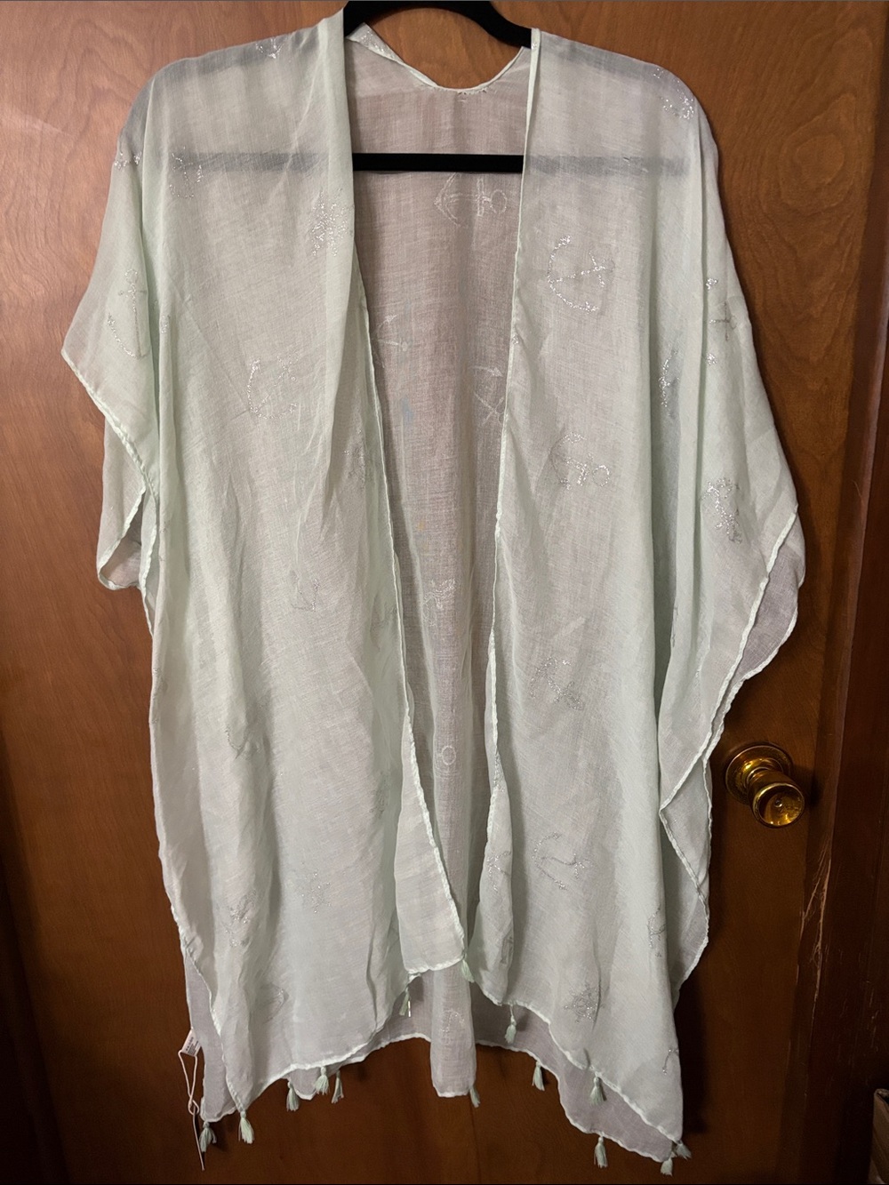 Light Mint Sheer Swim Coverup Kimono